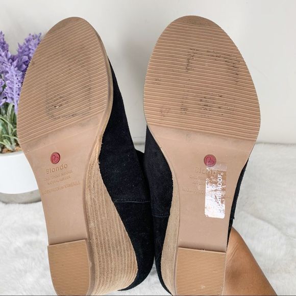 Blondo Booties Women’s 8.5 Irving Black Waterproof Wedge - Picture 7 of 10